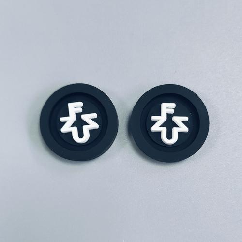 Black and White PVC Label Custom 3D Rubber Label Soft decoration Label Tag
