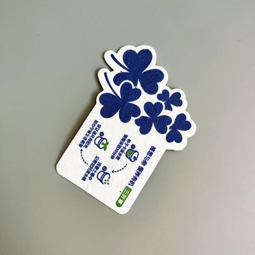 Blue Flower Shaped Seed Paper Hang Tags With wildflower Seeds Brand Tags