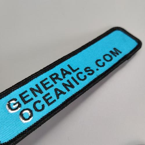 Eye - Catching Blue Twill Fabric Embroidery Patch with 3D Embroidery Logo - Ideal Iron on Embroidery Label with Glue