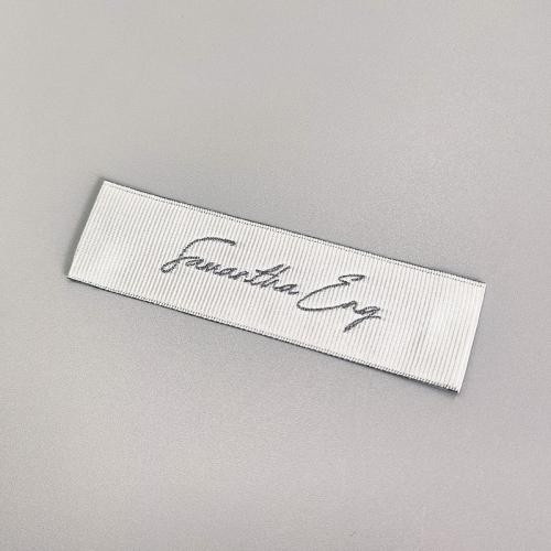 Textured Damask Woven Labels Custom Clothing Labels with Vertical Textured Woven Tags 